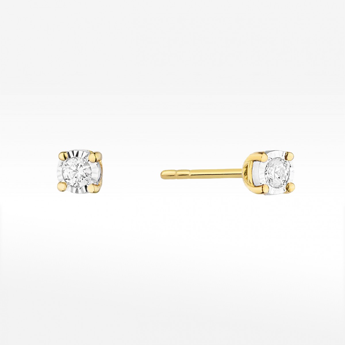 Kolczyki ze złota z diamentami na sztyft