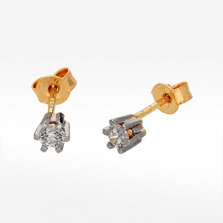 Kolczyki ze złota z cyrkonią