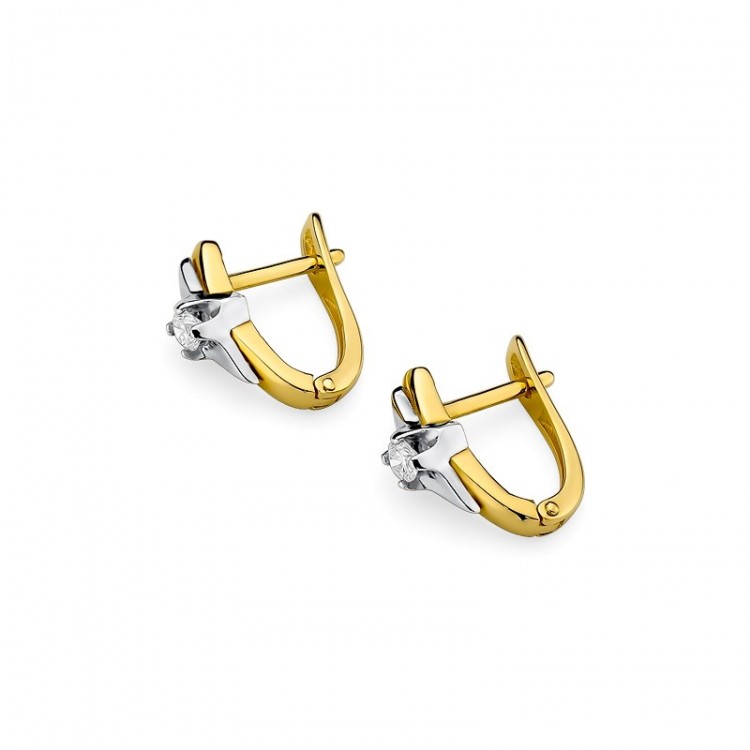 Kolczyki z diamentami angielskie zapięcie