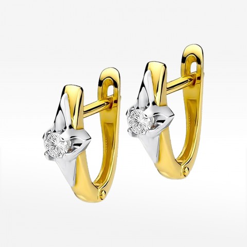 Kolczyki z diamentami angielskie zapięcie