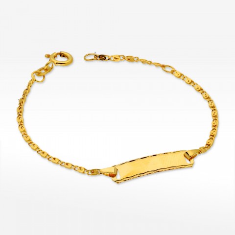 Bransoletka ze złota z blaszką