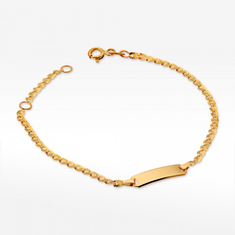 Bransoletka ze złota z blaszką