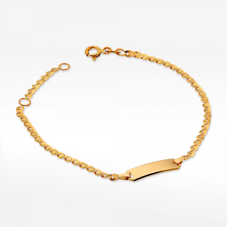 Bransoletka ze złota z blaszką