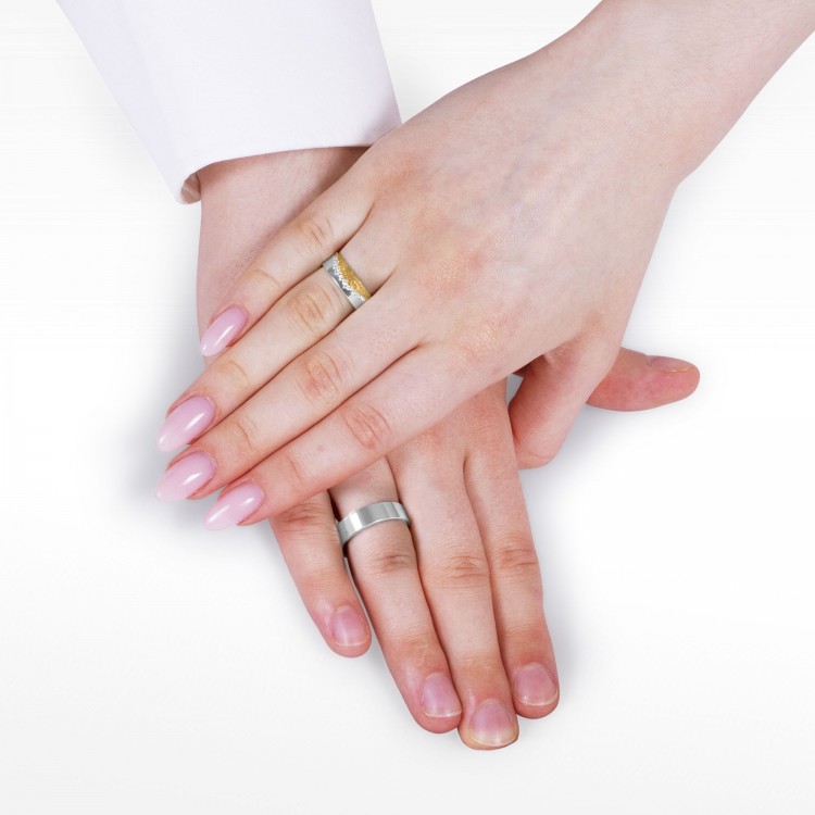 Obrączki ślubne z dwukolorowego złota 6mm