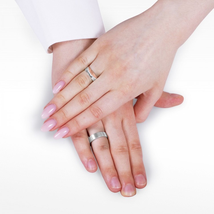 Obrączki ślubne z dwukolorowego złota 6mm