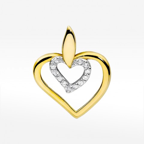 Zawieszka ze serduszko z diamentami