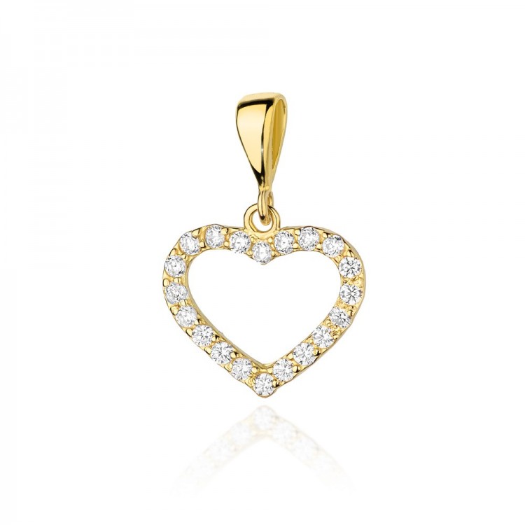 Zawieszka ze serduszko z diamentami