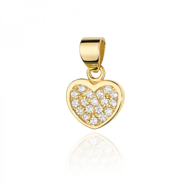 Zawieszka ze serduszko z diamentami