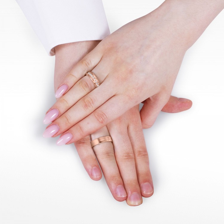 Obrączki ślubne z dwukolorowego złota 5.5mm