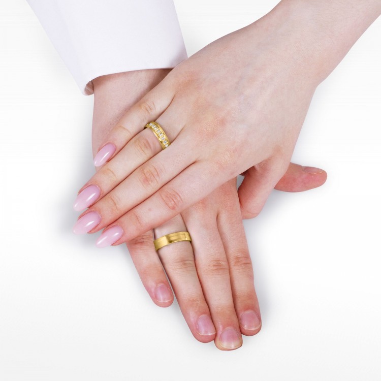 Obrączki ślubne z dwukolorowego złota 5.5mm