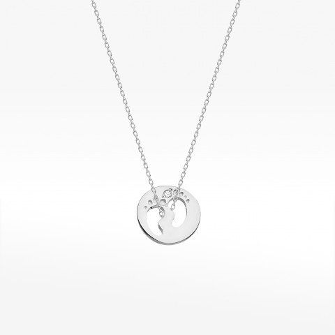 Złota celebrytka stópki z diamentem białe złoto