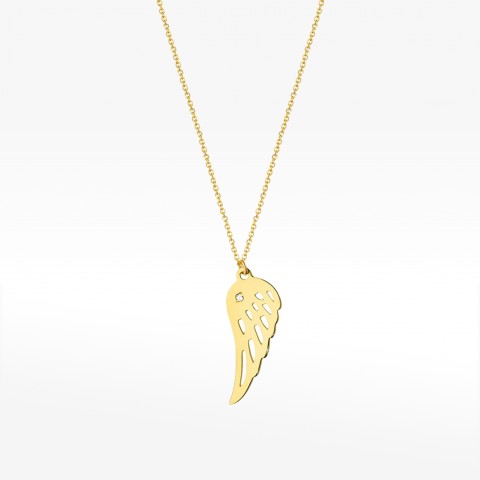 Celebrytka skrzydełko z diamentem