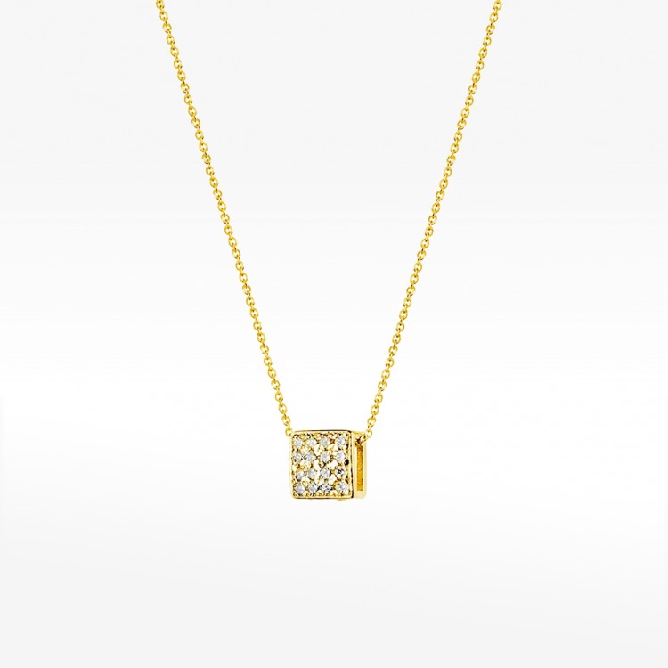 Celebrytka kostka z diamentami