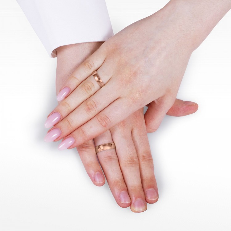 Obrączki ślubne z różowego złota 5mm/6mm