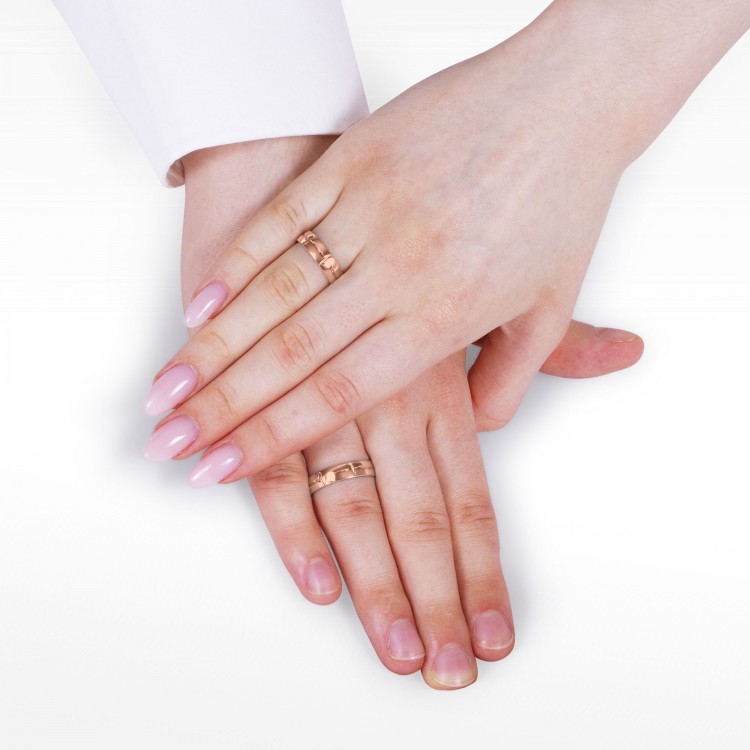 Obrączki ślubne z różowego złota 5mm