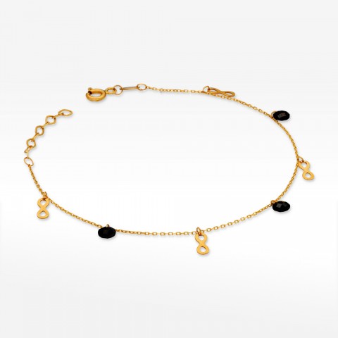 Złota bransoletka nieskończoność