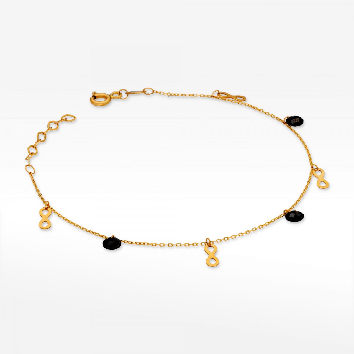 Złota bransoletka nieskończoność