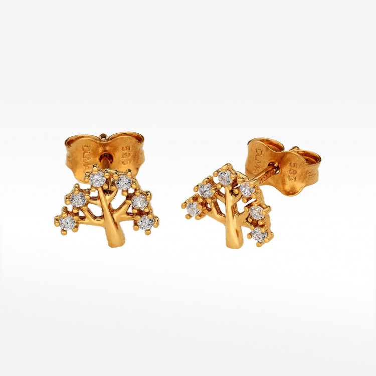 Kolczyki ze złota drzewka