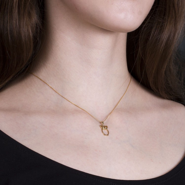 Zawieszka ze złota sowa