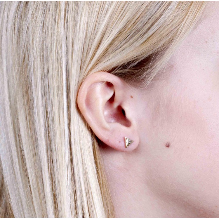 Kolczyki trójkąty na sztyft