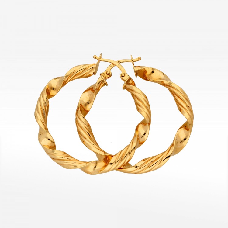 Kolczyki ze złota koła 3.4cm