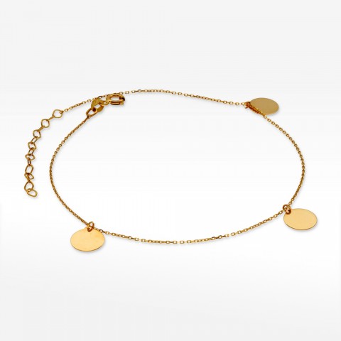 Bransoletka ze złota na nogę