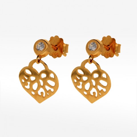 Kolczyki ze złota serca