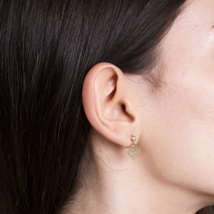 Kolczyki ze złota serca