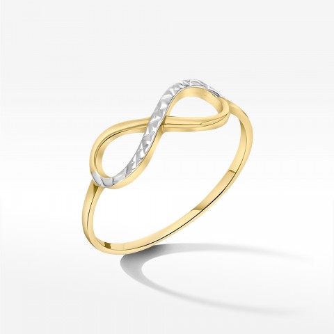 Pierścionek ze złota nieskończoność