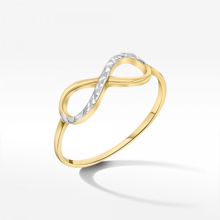 Pierścionek ze złota nieskończoność