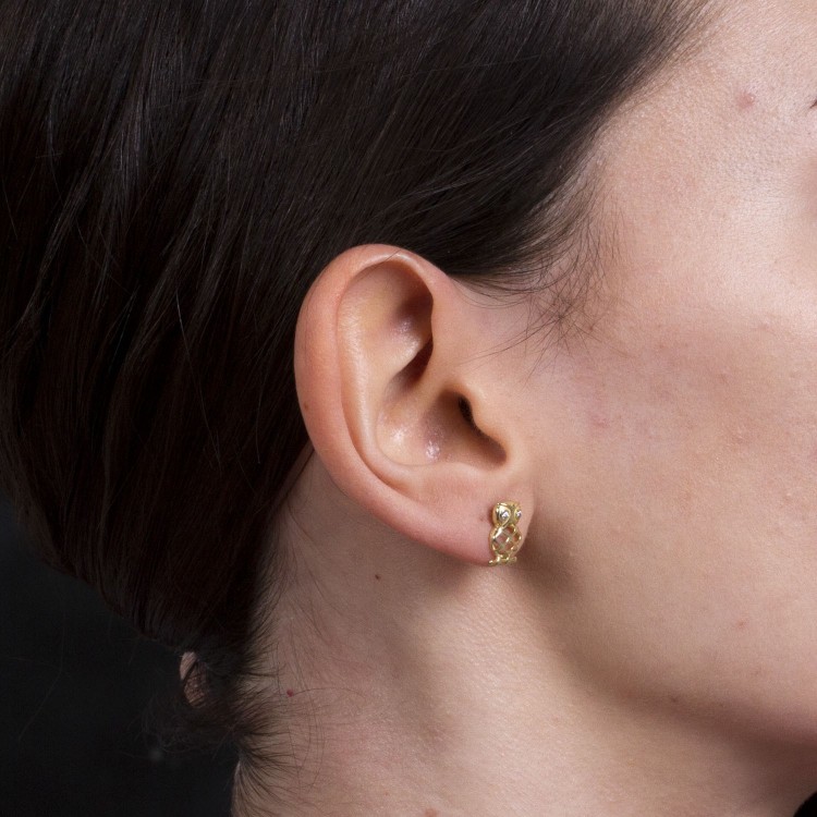 Kolczyki ze złota sowa