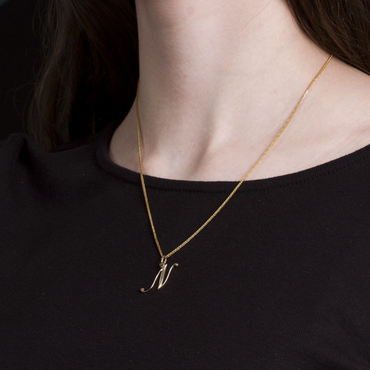 Zawieszka ze złota literka N