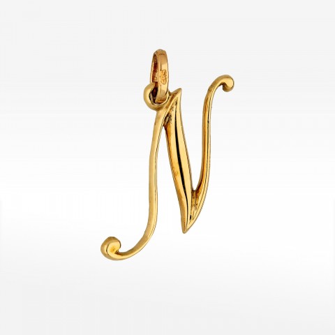 Zawieszka ze złota literka N
