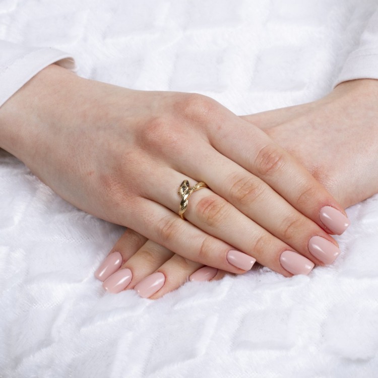 Pierścionek ze złota wąż