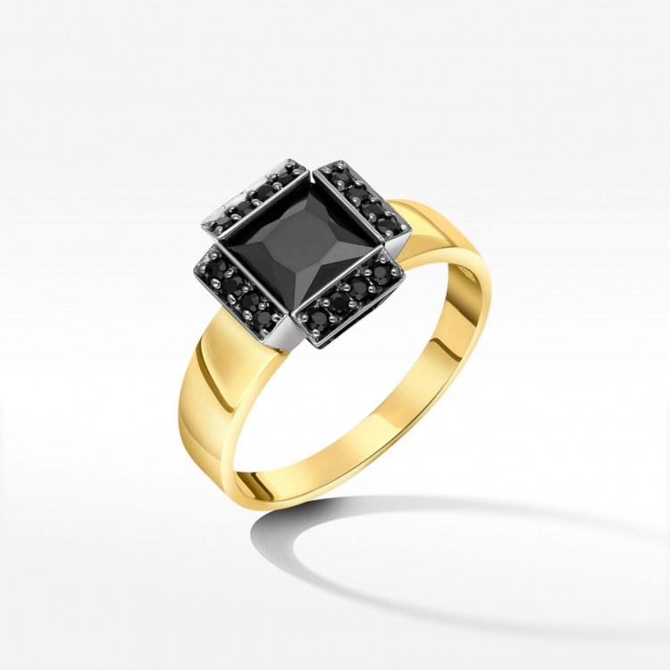 Pierścionek ze złota z cyrkoniami