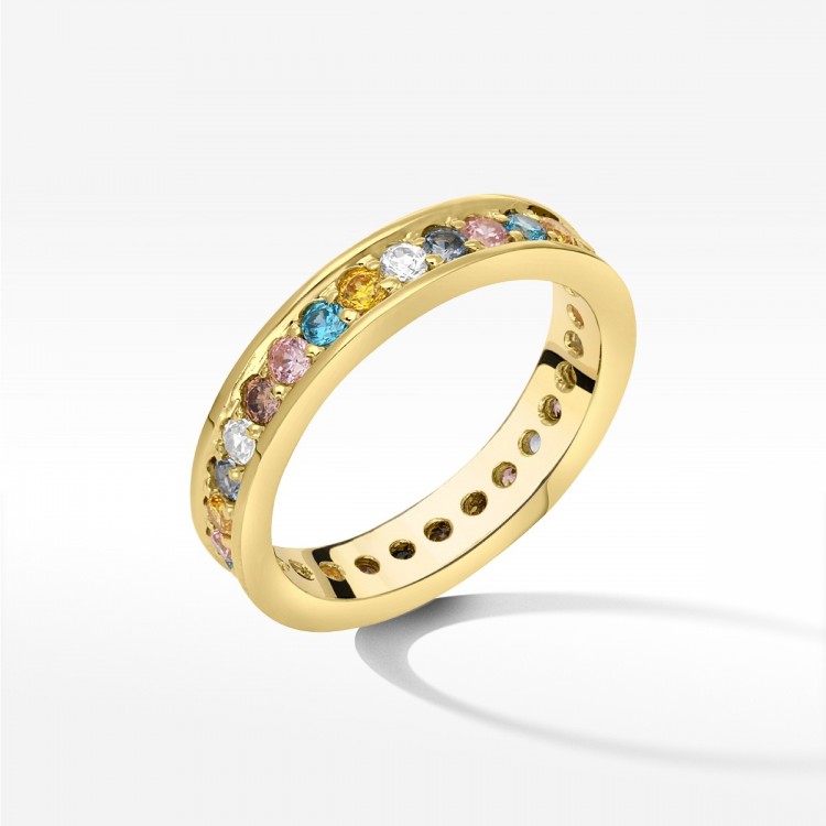 Pierścionek ze złota z cyrkoniami