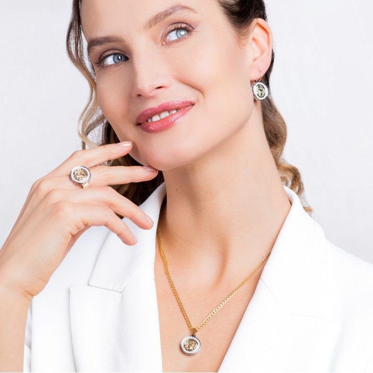 Kolczyki ze złota medusa