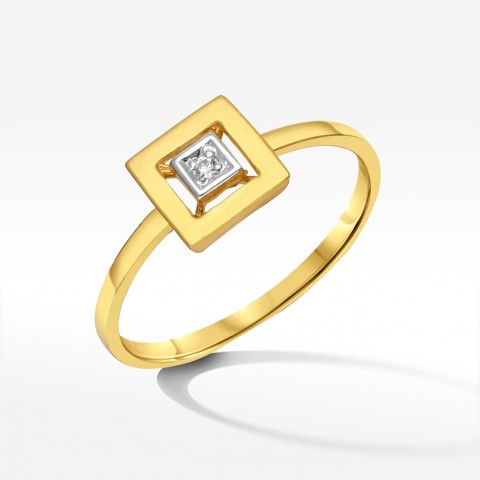 Pierścionek ze złota z cyrkonią