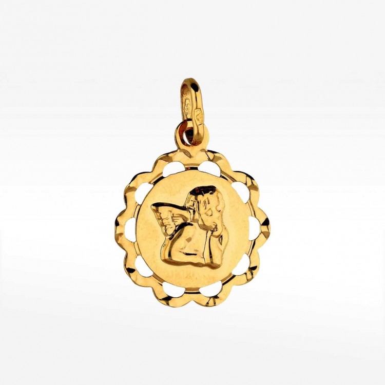 Złota zawieszka medalik