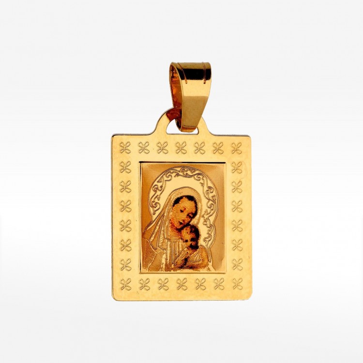 Złota zawieszka medalik