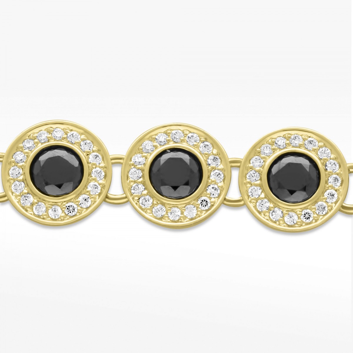 Bransoletka ze złota z cyrkoniami 19cm