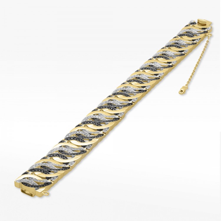 Bransoletka ze złota z cyrkoniami 19cm