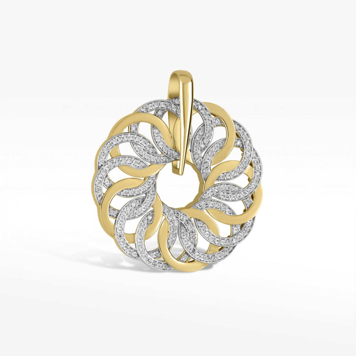 Zawieszka ze złota z białymi cyrkoniami