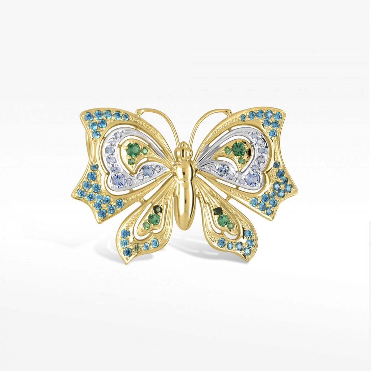 Zawieszka ze złota motyl z cyrkoniami