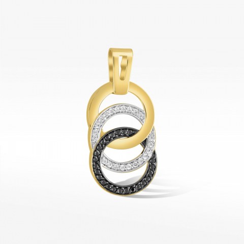 Zawieszka ze złota z cyrkoniami