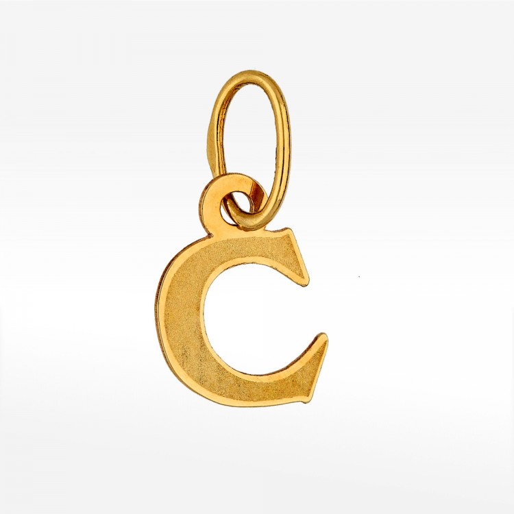 Złota zawieszka literka C