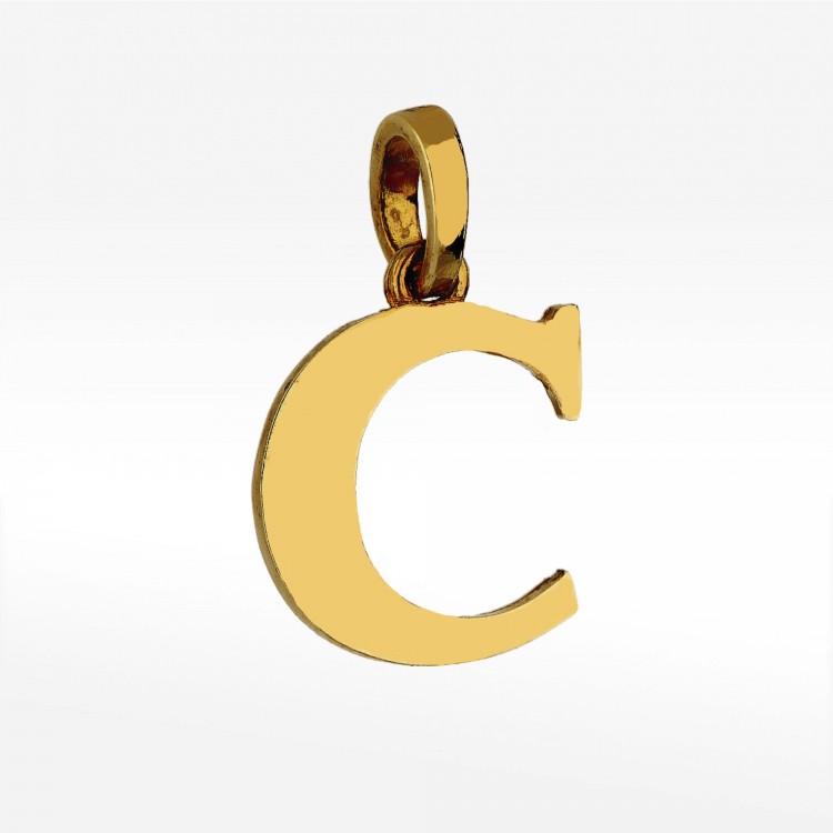 Złota zawieszka literka C