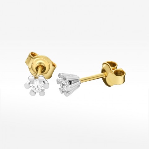 Złote kolczyki z cyrkoniami