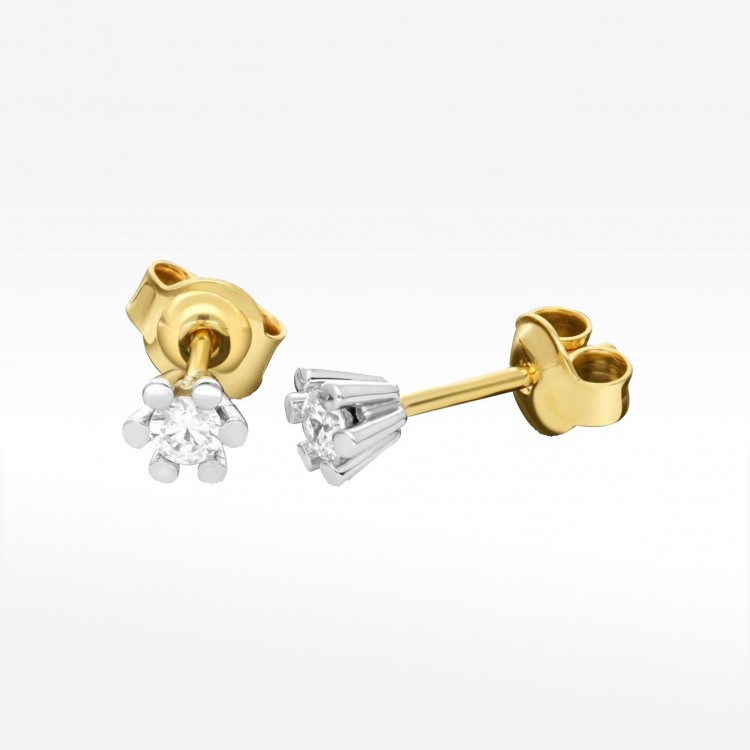 Złote kolczyki z cyrkoniami