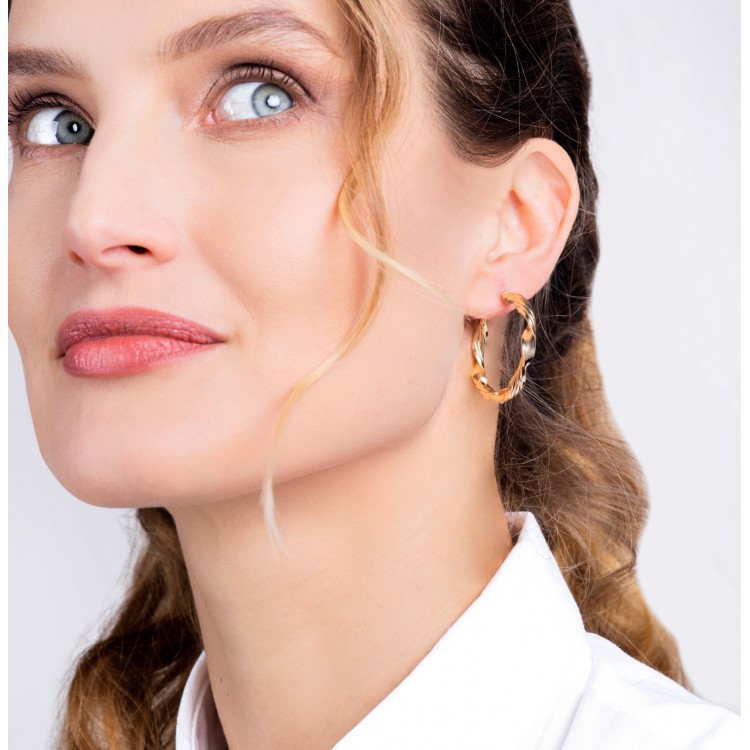 Kolczyki ze złota koła 3.4cm